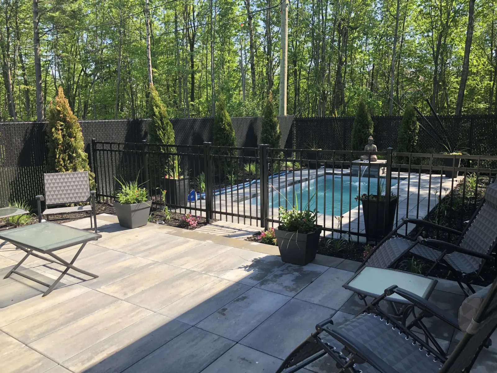 Fence installed in Beloeil by Clôtures LM