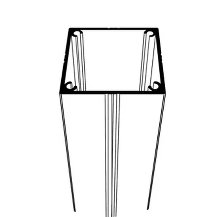 Poteau d'aluminium PF3 de 3 pouces par 3 pouces